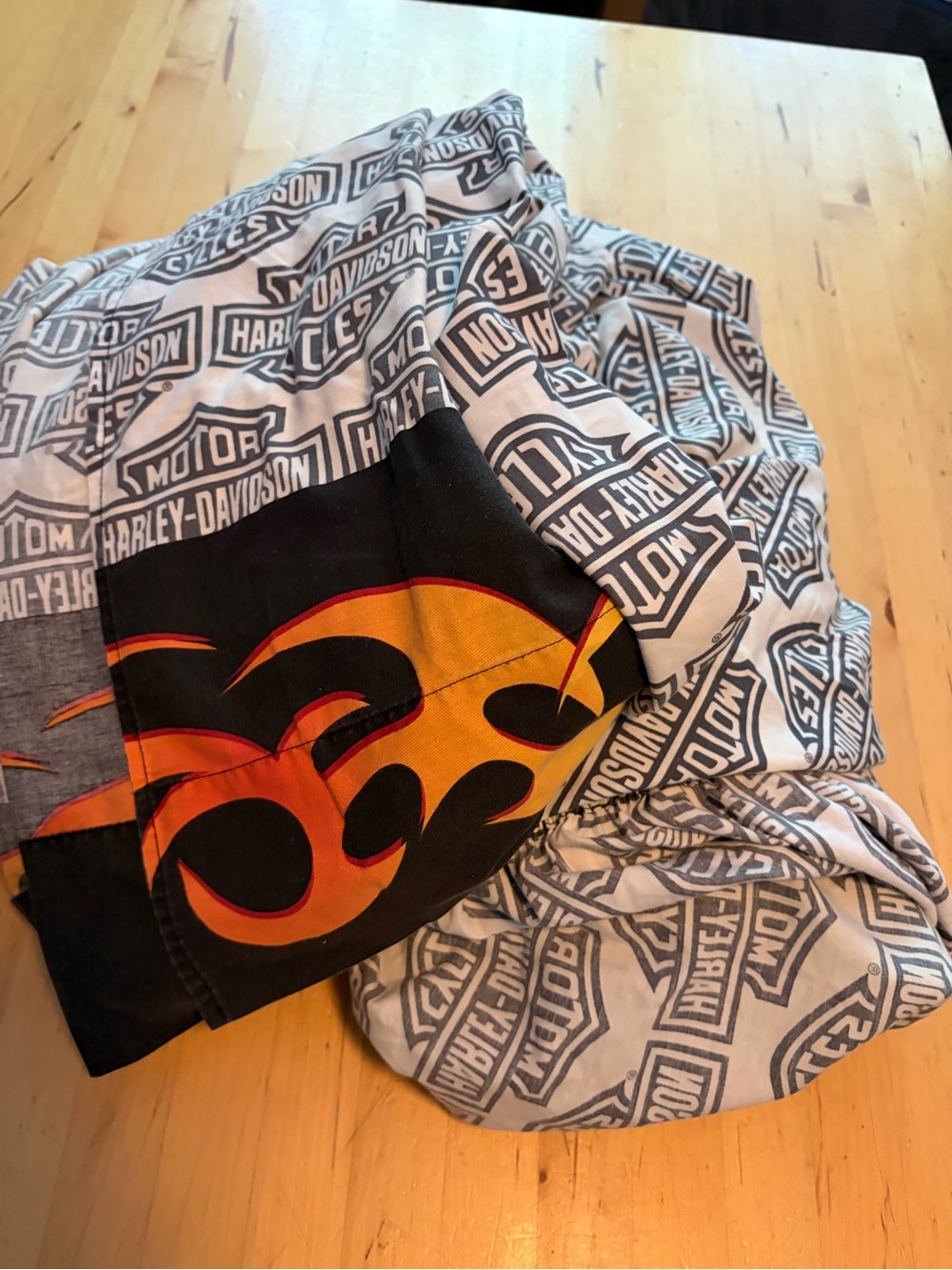 Harley-Davidson Flame twin bed sheets